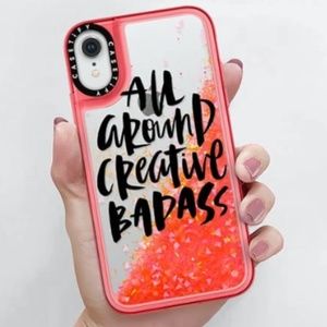 Badass Glow-In-The-Dark PINK Glitter iPhone XR